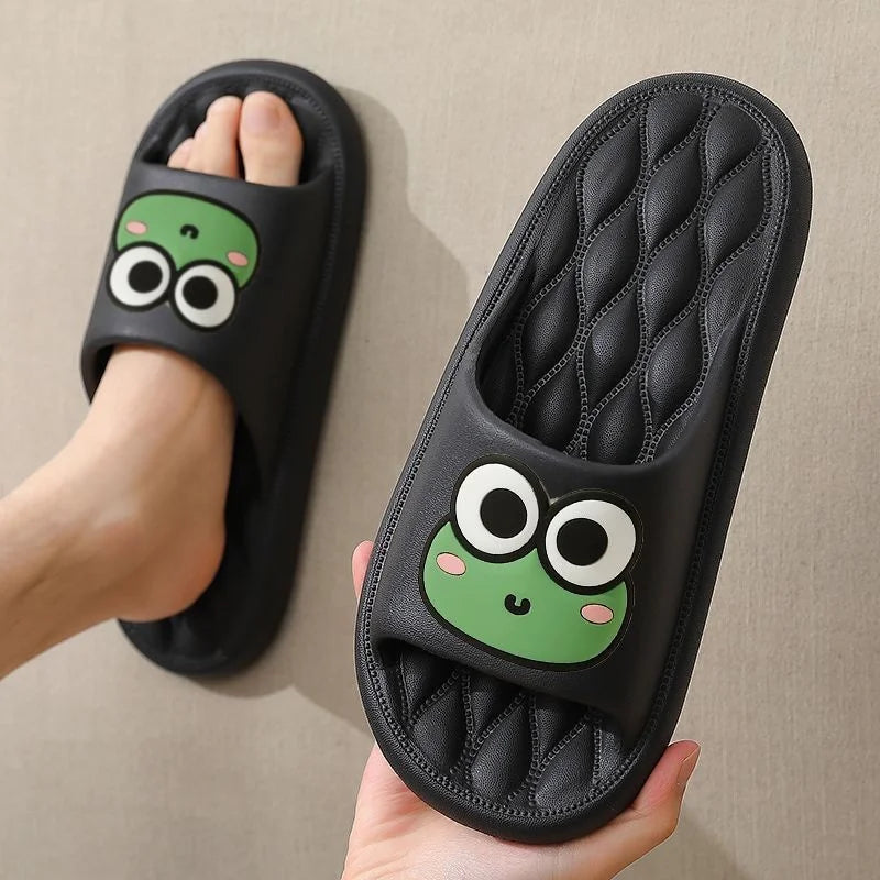 Cartoon Frog Non-Slip Slippers