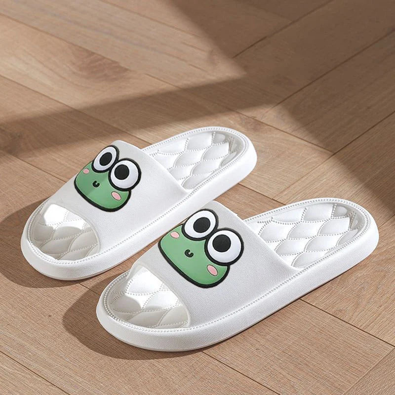 Cartoon Frog Non-Slip Slippers